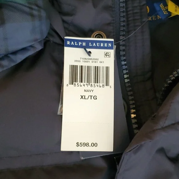 Polo by Ralph Lauren Blue Faux Fur Trim Parka. - Picture 2 of 9